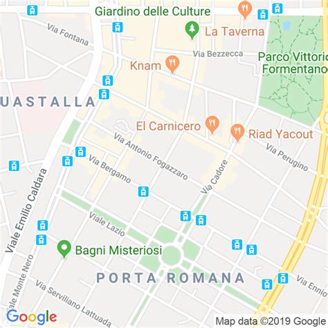 Mappa di Via Antonio Fogazzaro a Milano .